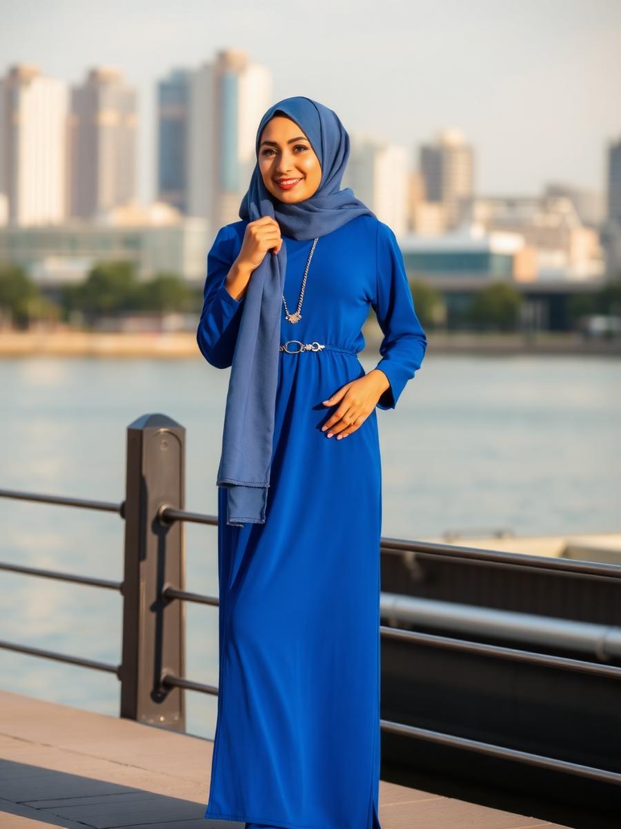 Royal Blue Abaya