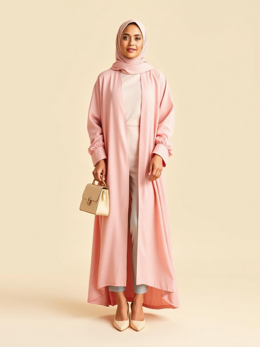 Soft Pink Abaya